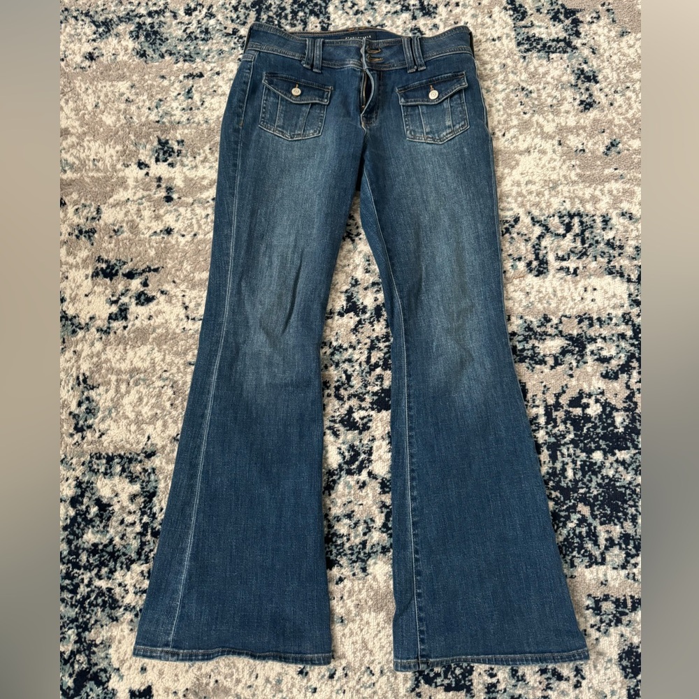 Low rise flare jeans